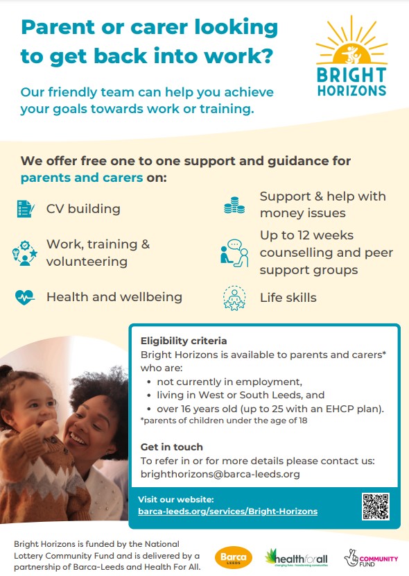 Parent or carer looking to get back into work?